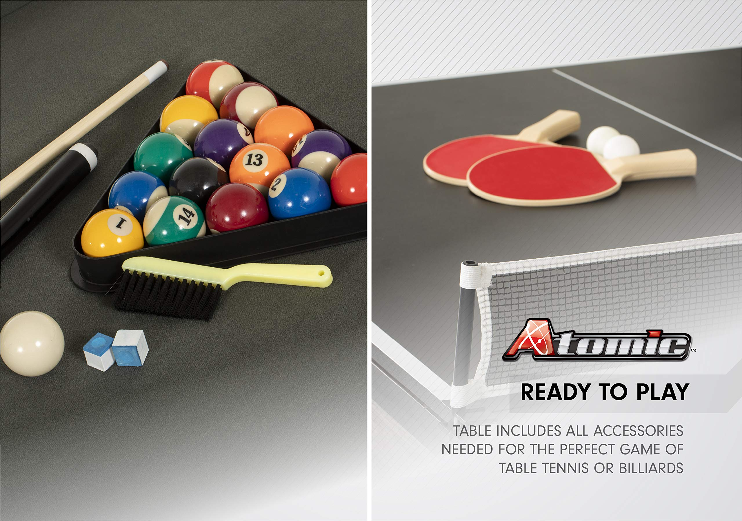 7' Hampton 3-in-1 Combination Table Includes Billiards
