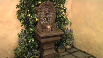 Royal Lions Head Mediterranean 3 Tiered Wall Water Fountain 51