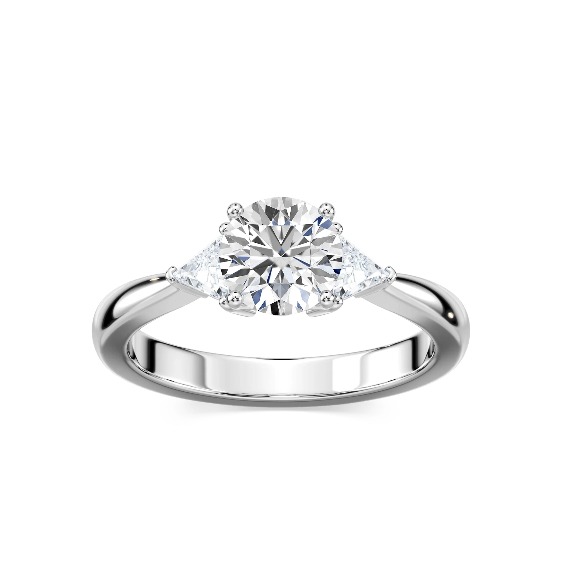 Selma Lab Grown Diamond Trillion Three Stone Engagement Ring