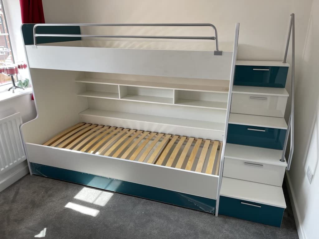 Bunk Bed Cabin Bed Storage High Sleeper Bed Mattresses Included