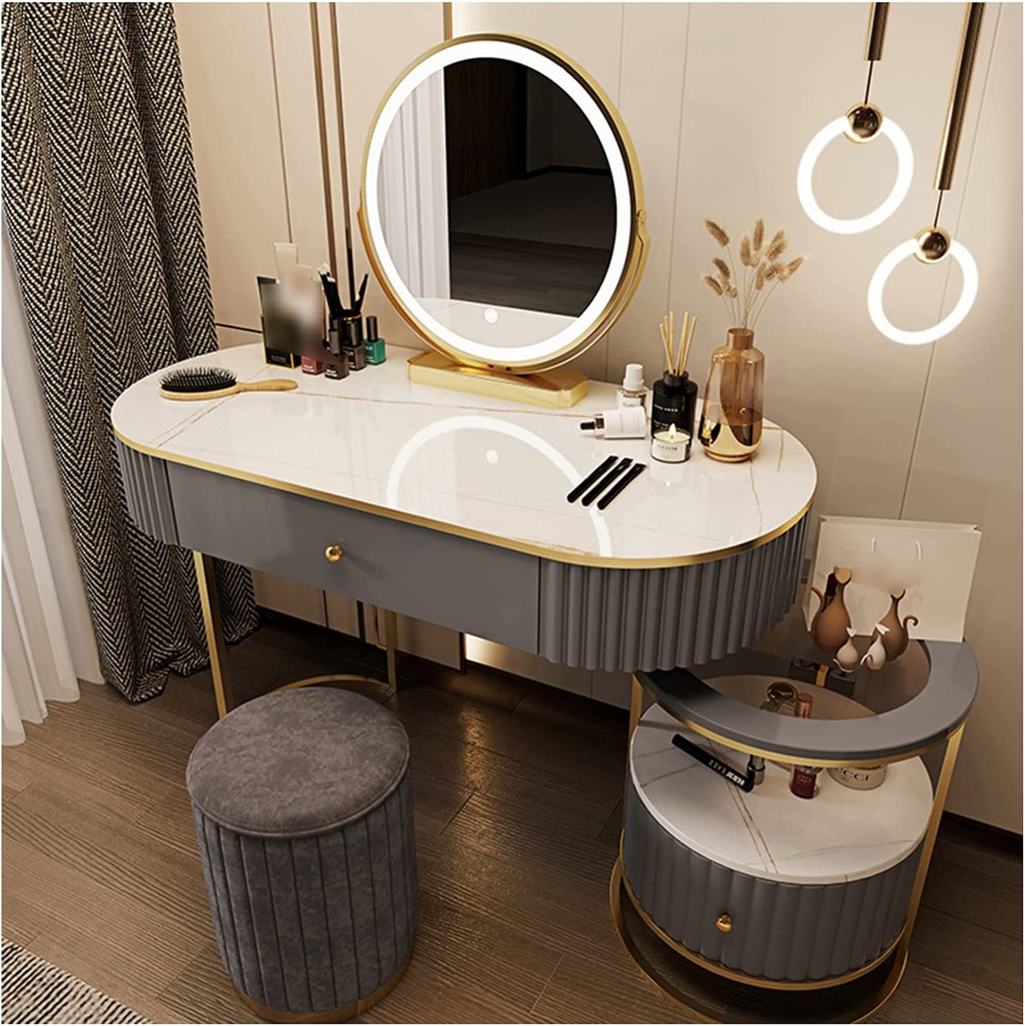 Cosmetic Dressing Table with Mirror