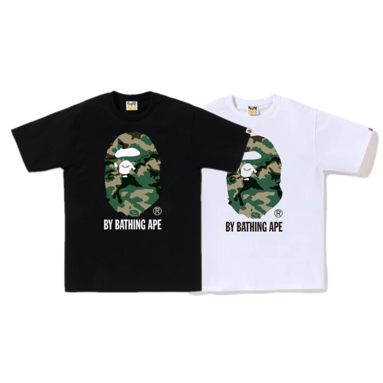 BAPE T-Shirt White Black Green Logo