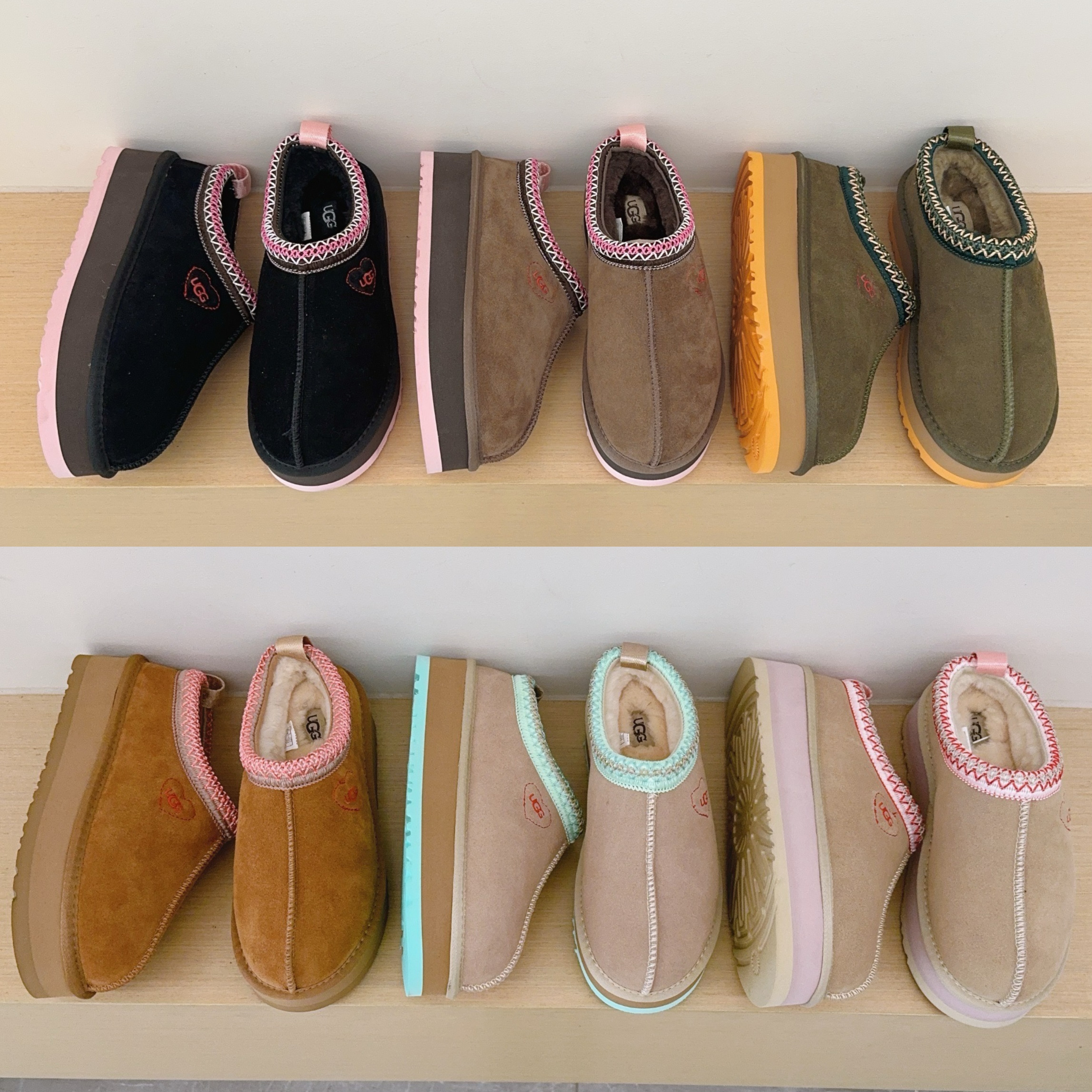 UGG Kids Heart Platform Slippers