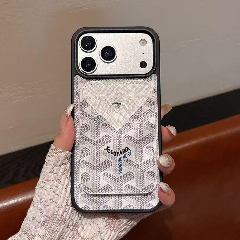 Goyard Classic Monogram Detachable Card Holder Wallet Luxury Phone Case