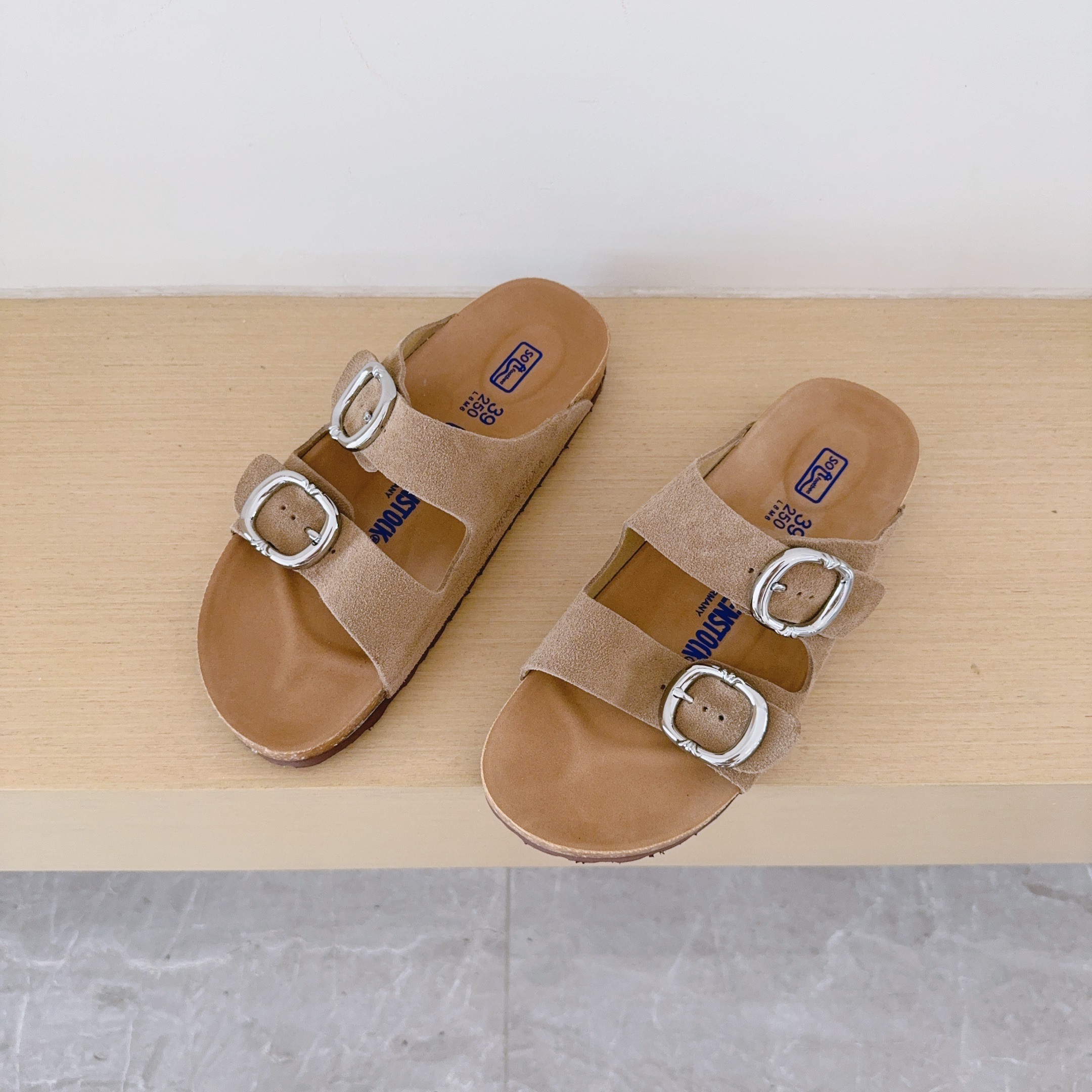Birken-Style Two-Strap Sandals Cross Motif Collaboration Series