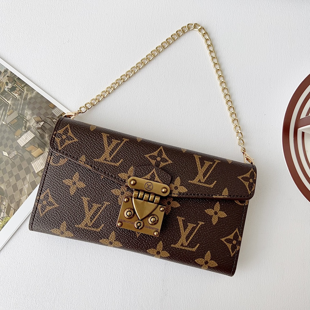 Louis Vuitton & Gucci Luxury Monogram Wallet Crossbody Phone Purse Case