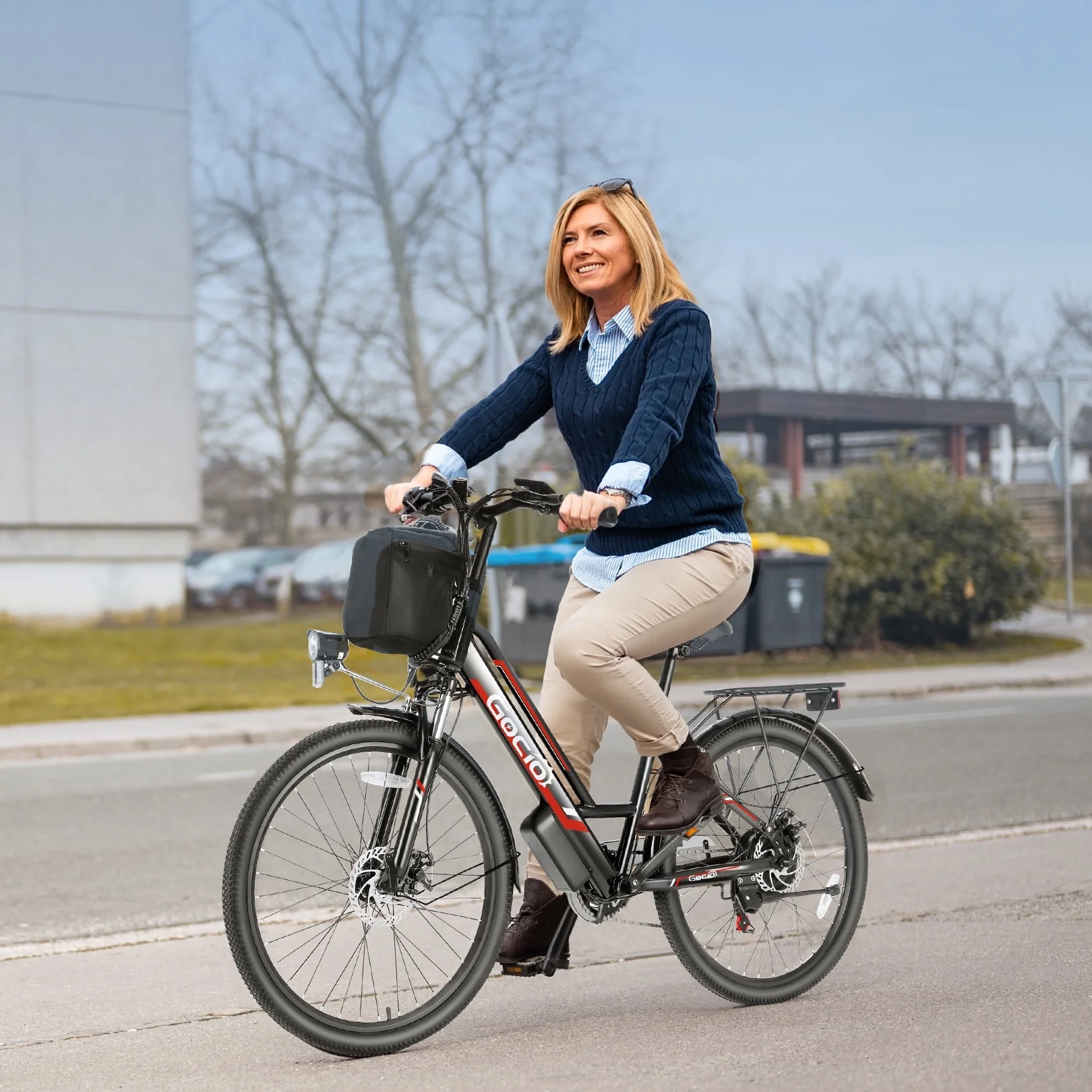 Gocio 26in Electric Cruiser Bike, 500W, 48V 7.8Ah