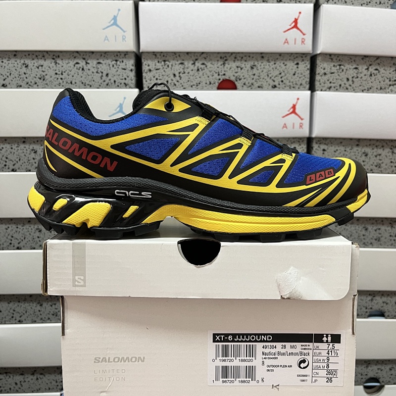 Salomon XT-6 Yellow Blue Sneakers
