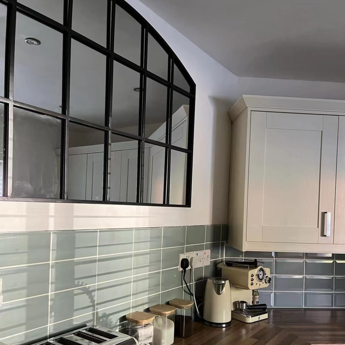 Kaxton Window Pane Metal Mirror