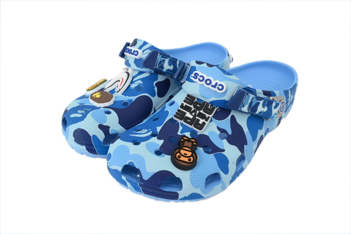 A Bathing Ape BAPE x Crocs Classic Clog ABC Camo Blue