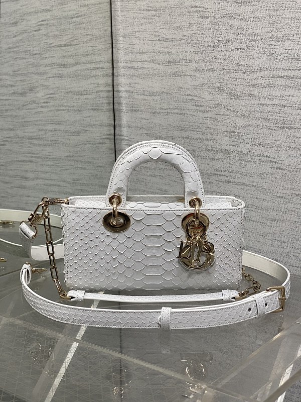 Lady D-Joy Bag White Python