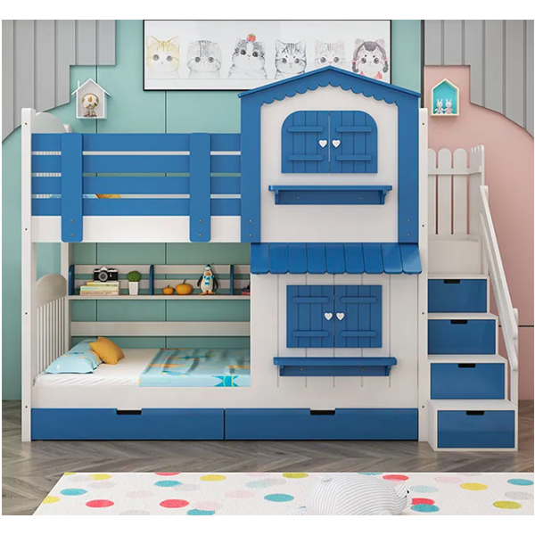 Children's Bunk Bed Mother-Child Bed Girl Bunk Bed with