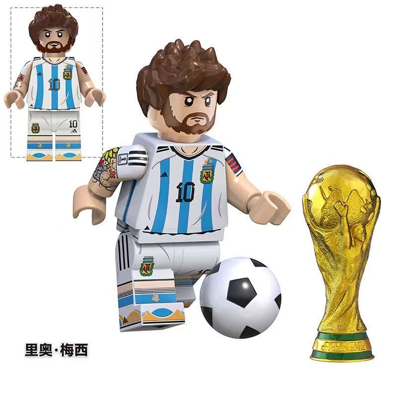 Football star building block toys