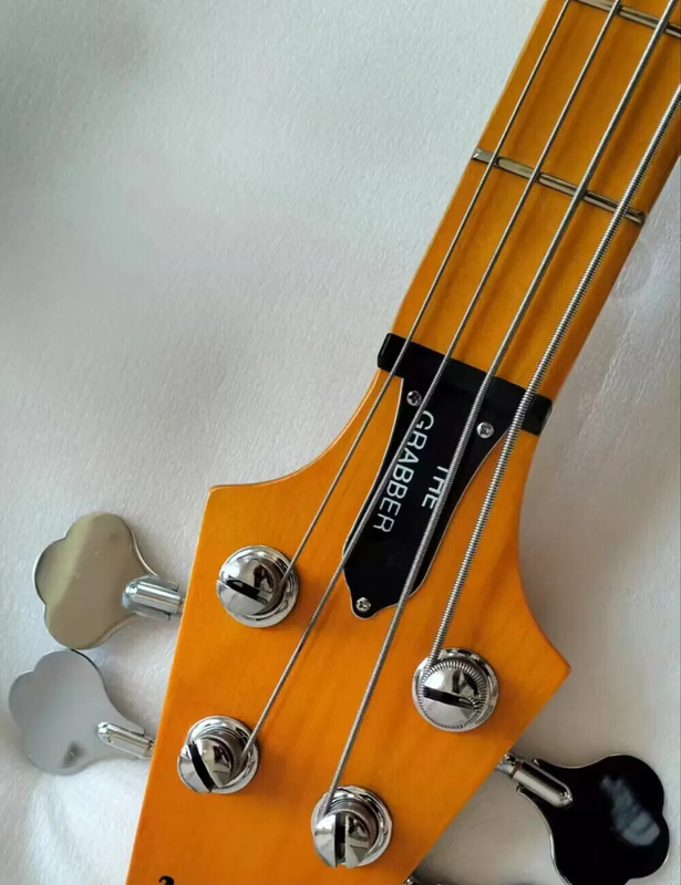 4 String Grabber style Electric Bass guitar white Professional