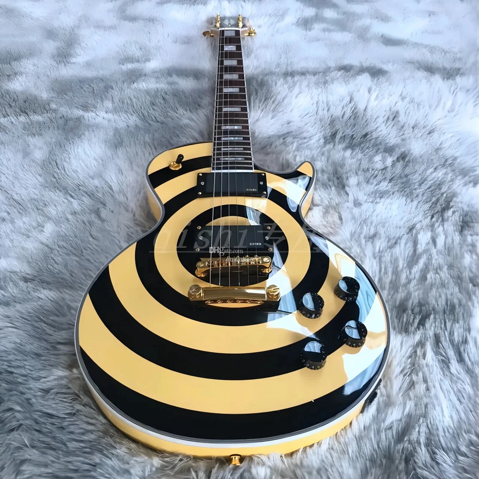 Best Zakk Wylde Bullseye Cream & Black Electric Guitar