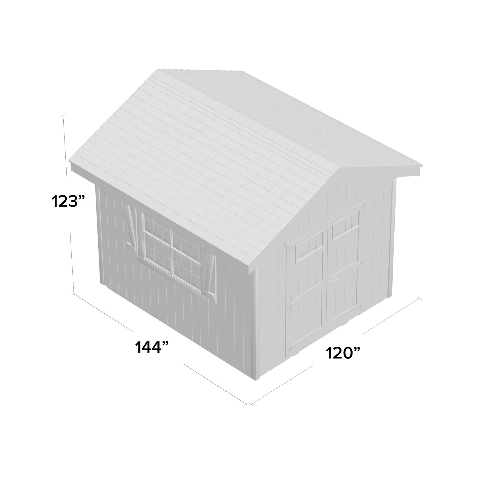 Homestead 10x12 ft Wood Storage Shed