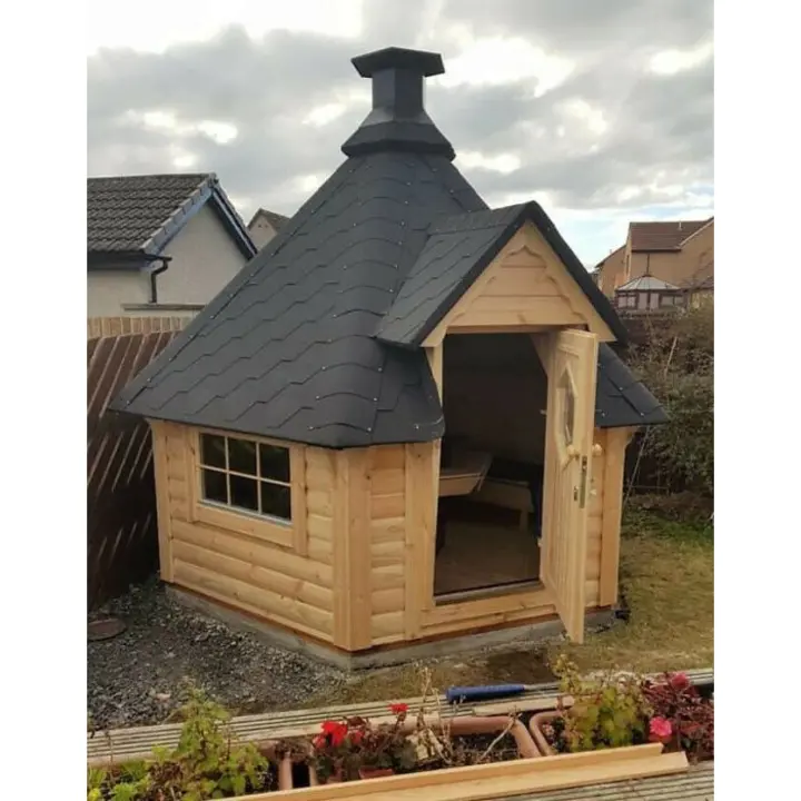 BBQ Grill Hut 6.5 Sqm - includes BBQ Room with Benches & Tile