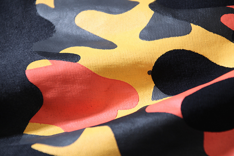 Hellstar Black Orange Camo Sports Logo T-Shirt