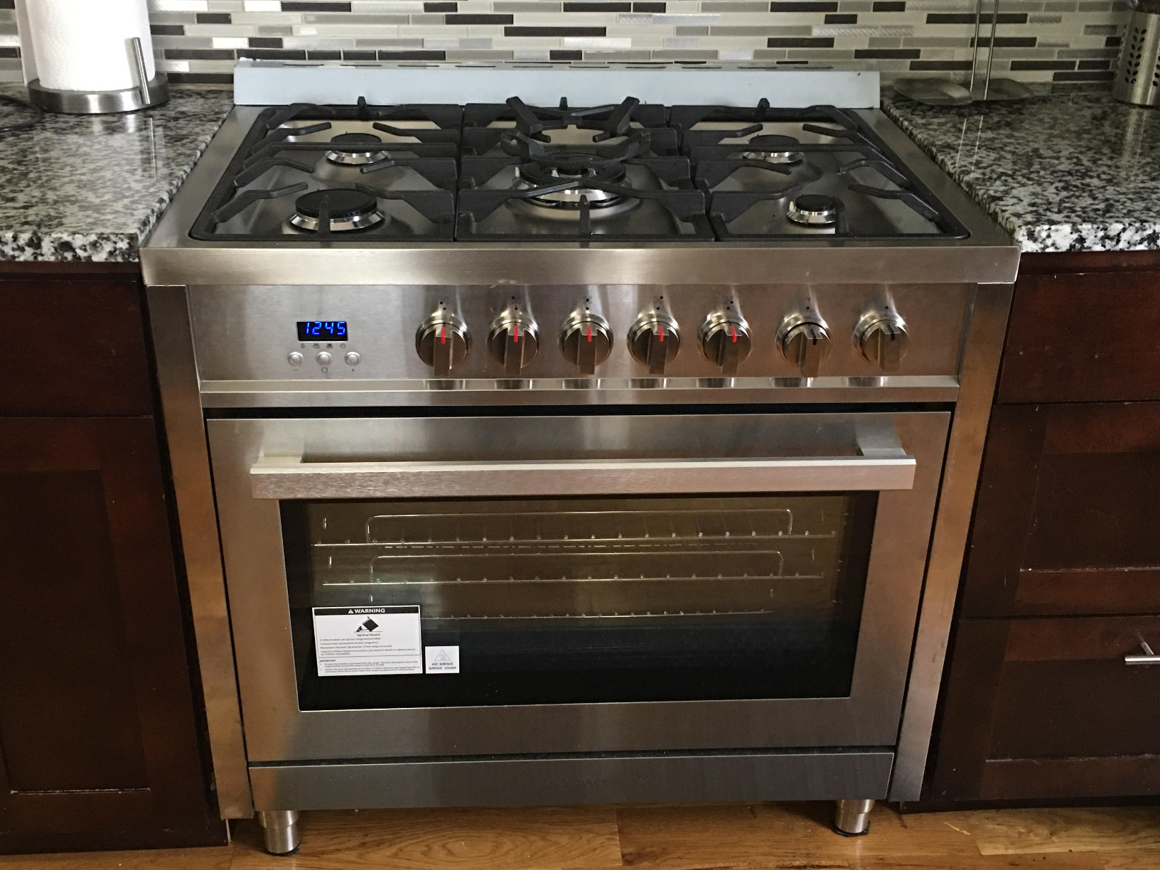 36 in. Gas Range with 5 Burner Cooktop