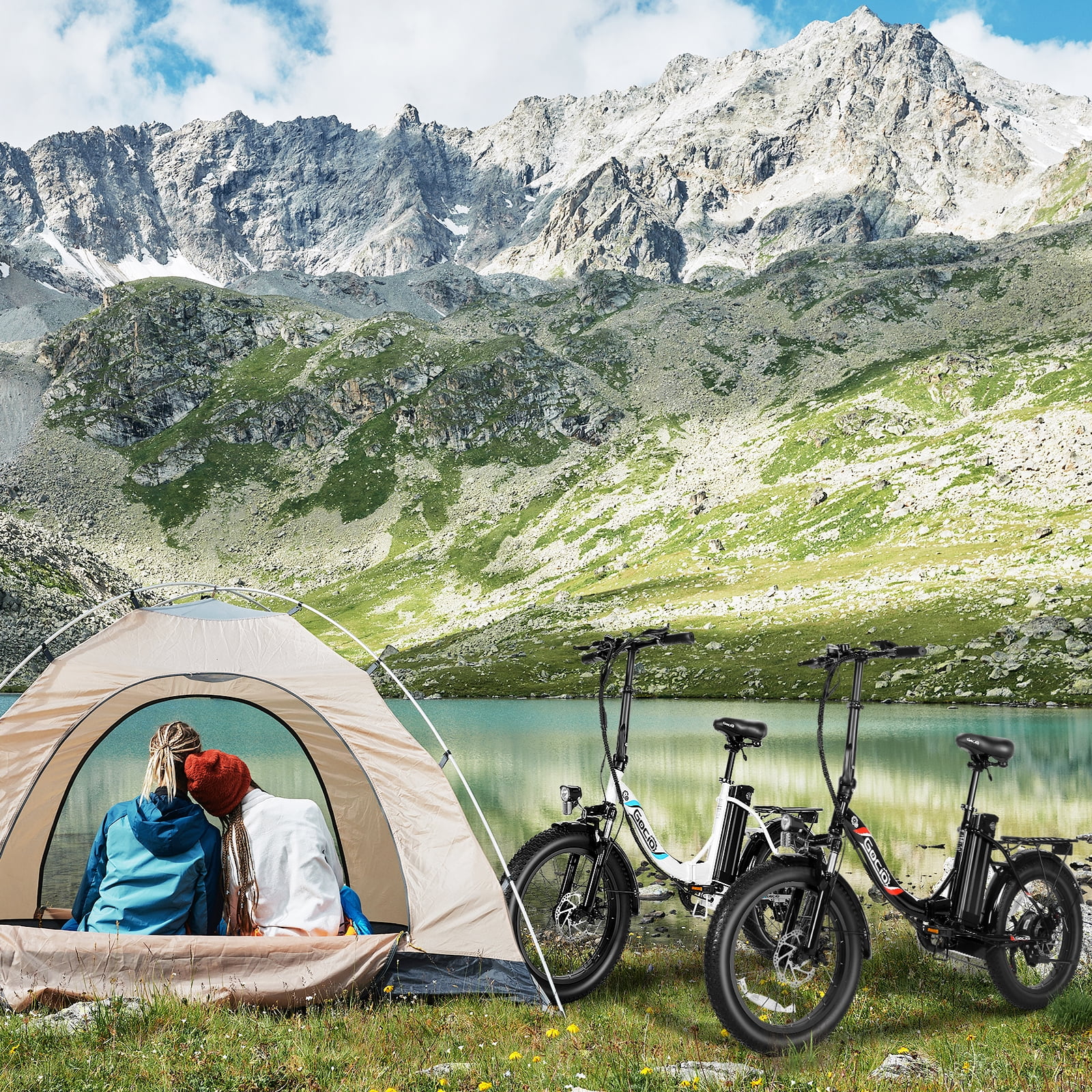 Gocio 20in Folding Electric Commuter Bike, 500W Peak, 48V 10.4Ah