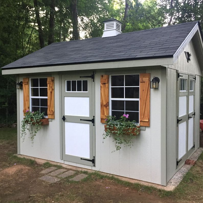 10'x12' Resin Storage Shed with Shutters