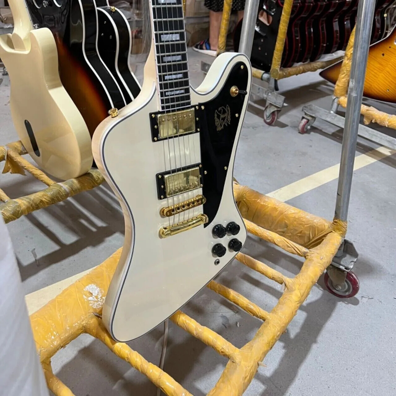 Electric Guitar Mahogany Cream White Body Tune-O-Matic Bridge 6 Strings