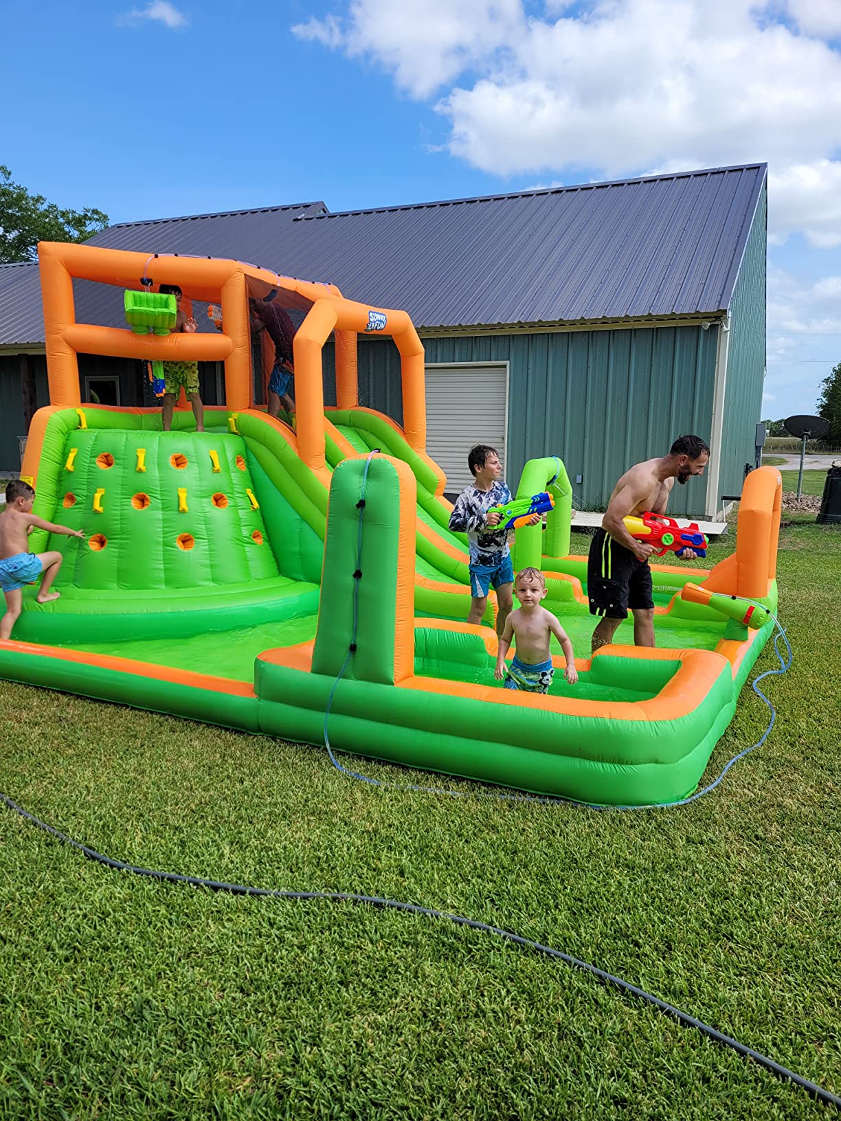 Inflatable Water Slide Park - Climbing Wall