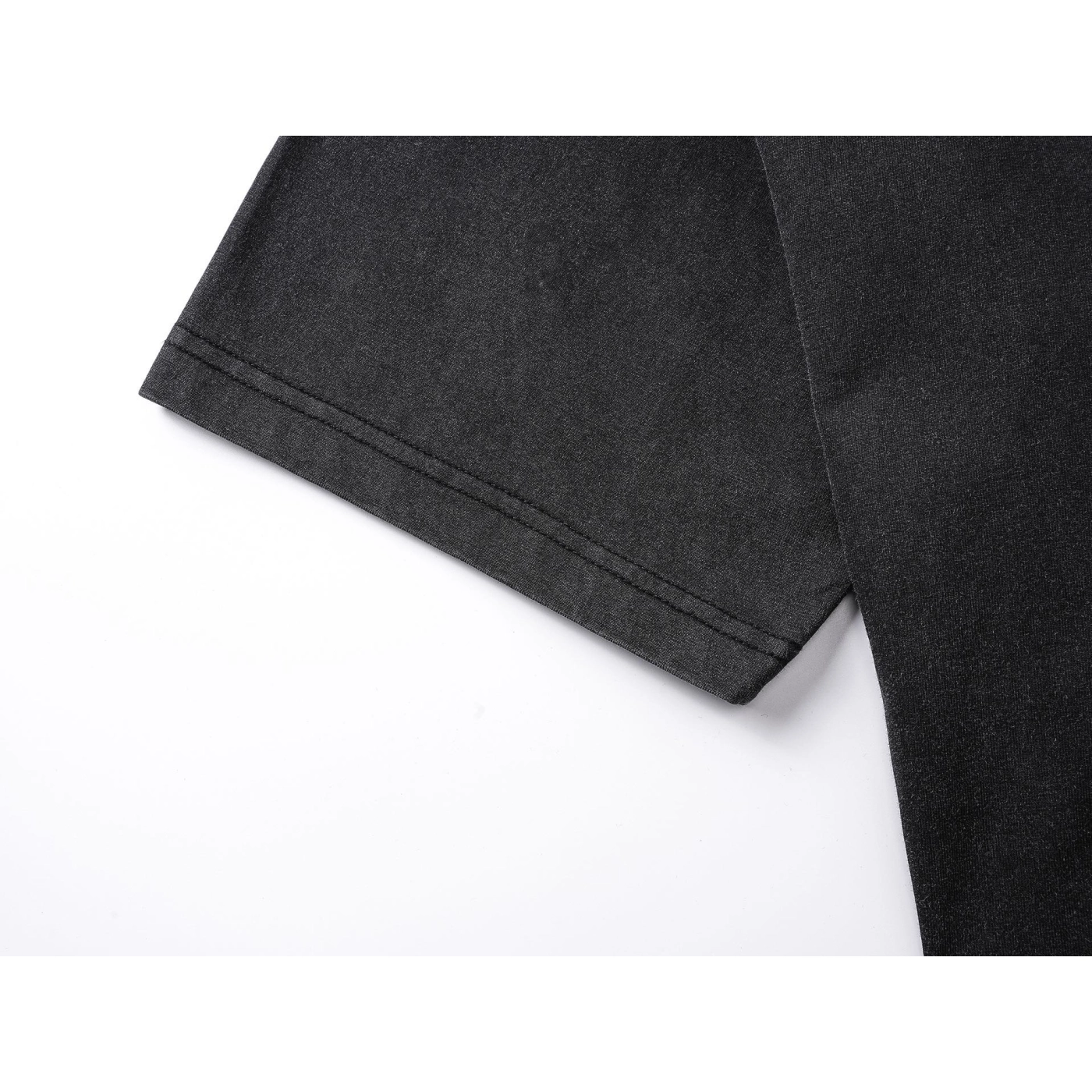 Balenciaga Logo Embroidered Washed Distressed T-shirt Black/Blue