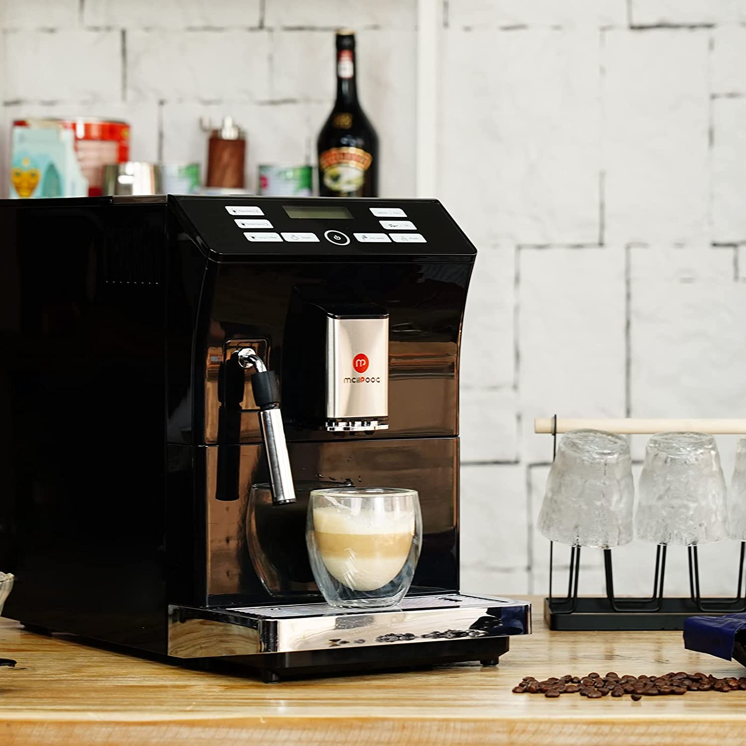 Super Fully Automatic Espresso Coffee Machine With Bean And