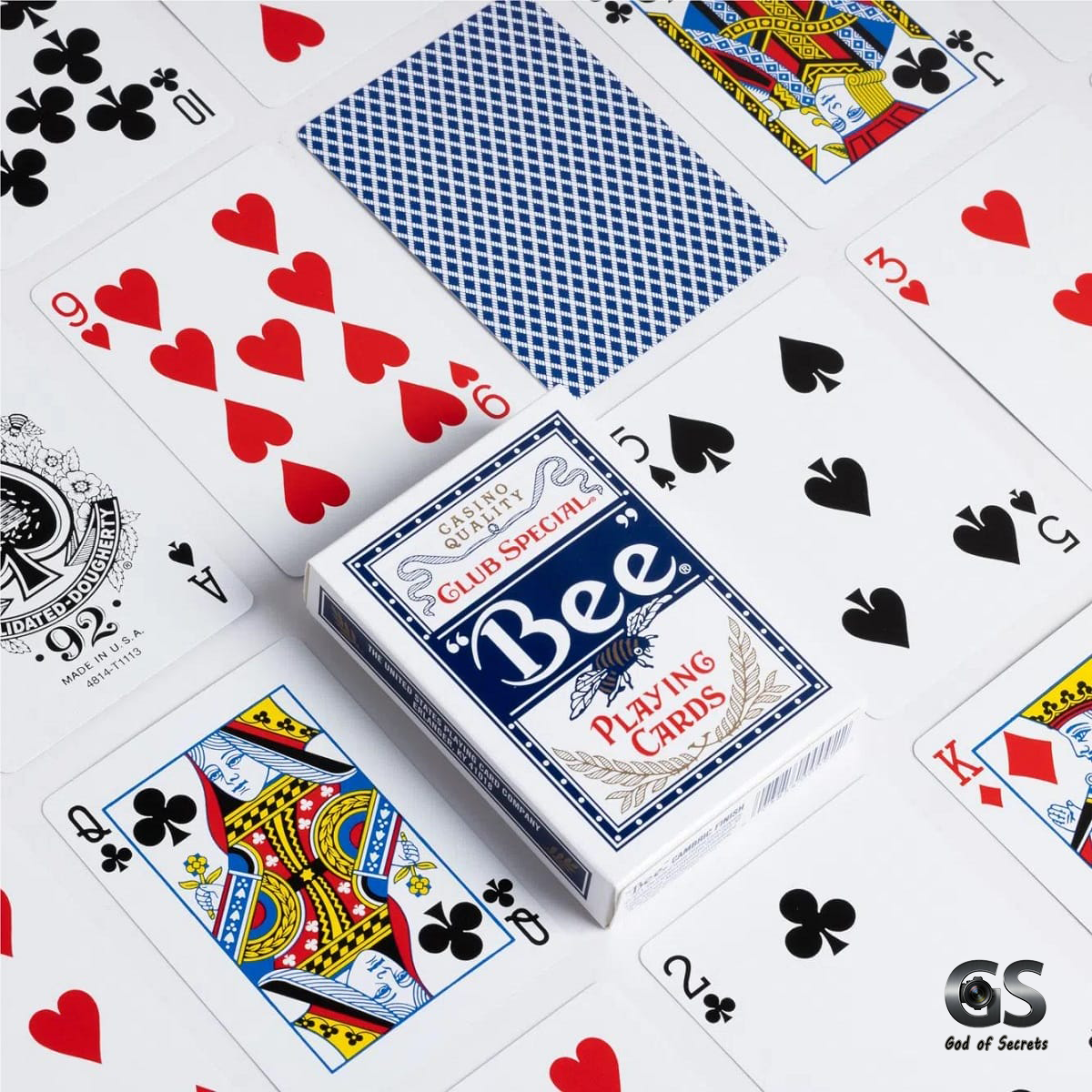 Bee 92 Cheating Poker Cards With Barcode Marking for Poker Hand Analyzer