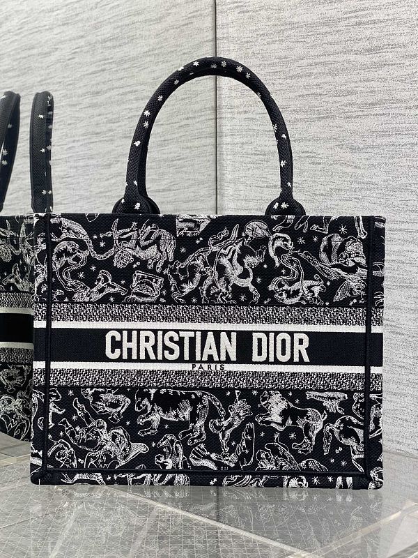 Dior Book Tote Medium Black Baroque
