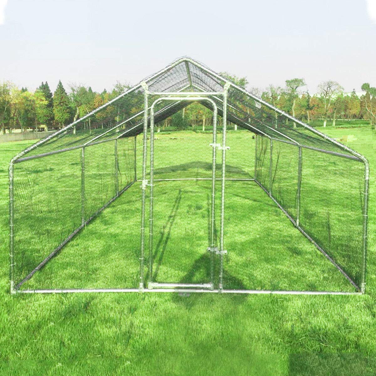 10'x20'x6.4' Large Walk-in Hen House with Cover