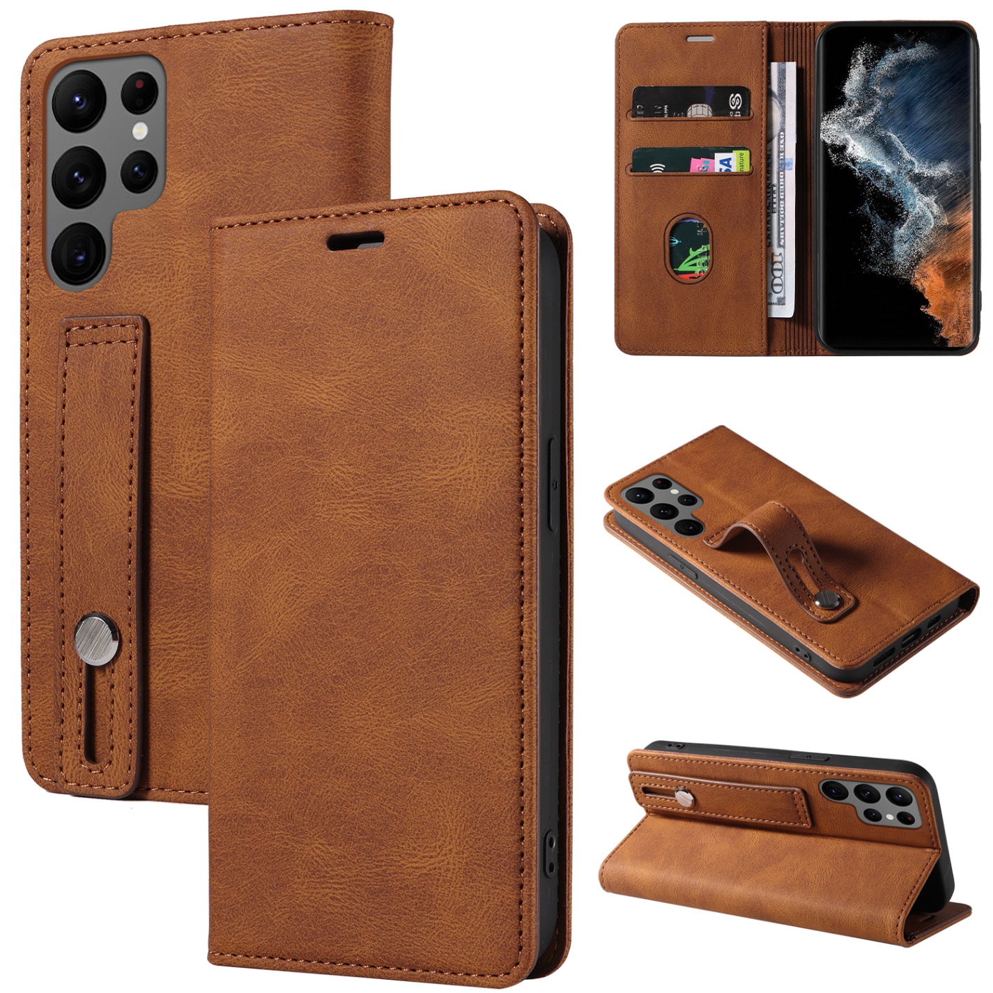 Galaxy S24 Plus Protective Case Leather - back view
