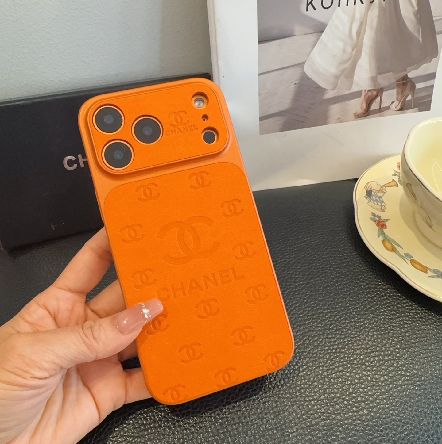 Chanel Precise-Cut Full-Cover iPhone Case | Instant Leather Finish