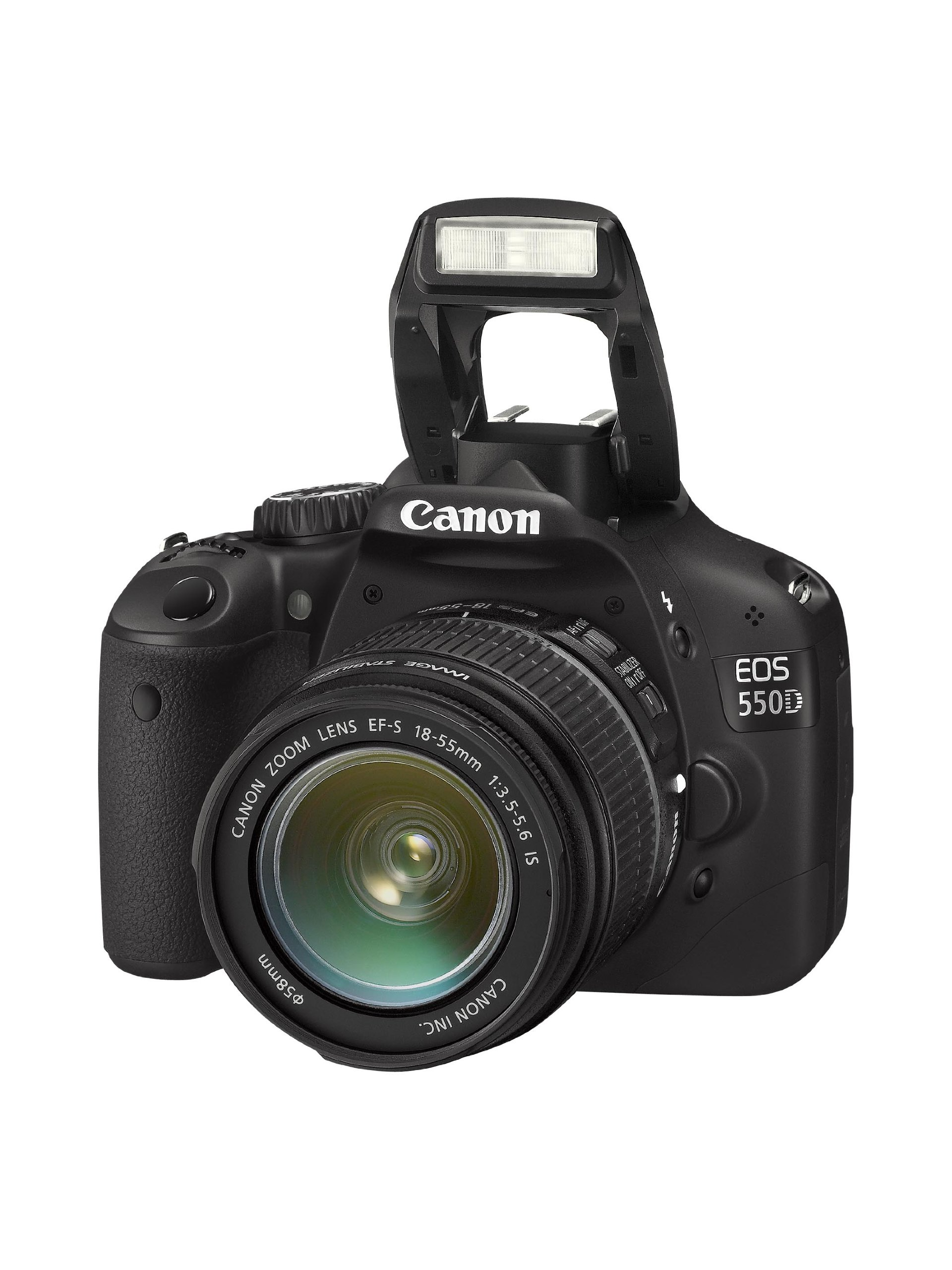Canon EOS 550D 18.0MP SLR Camera with EF-S IS 18-55mm Lens-Black
