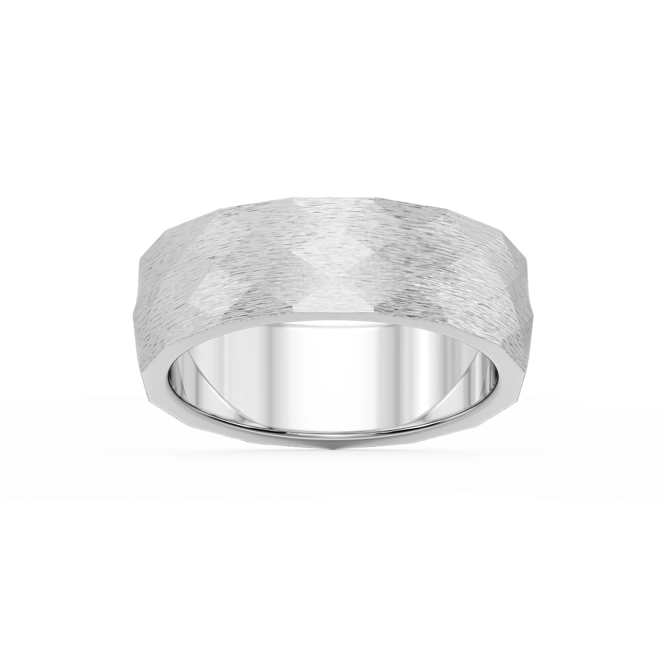 Falcon 6.00mm Faceted Plain Metal Band
