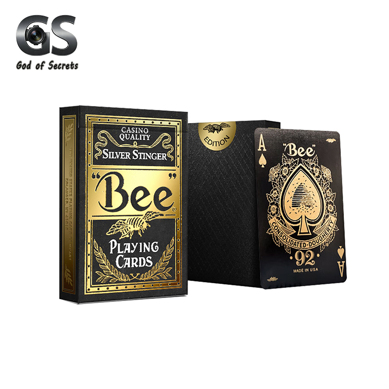 Bee Marked Barcode Decks for Poker Analyzers Black Gold Edition