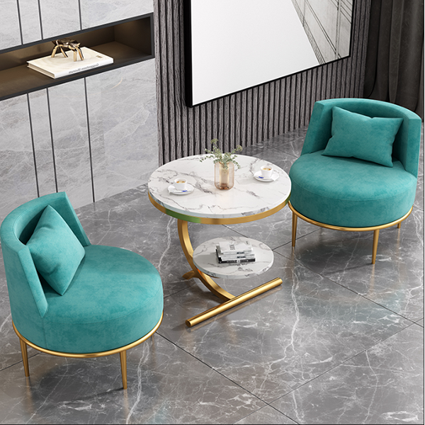Four Sets Leisure Tea Table Chair Combination Backrest Chair 1
