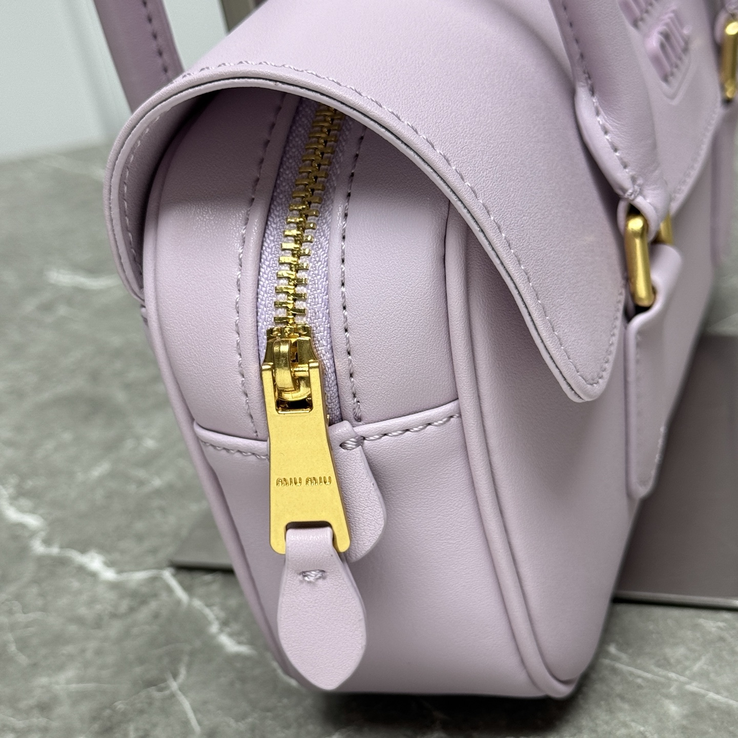 Miu Miu Leather Rectangular Flap Shoulder Bag