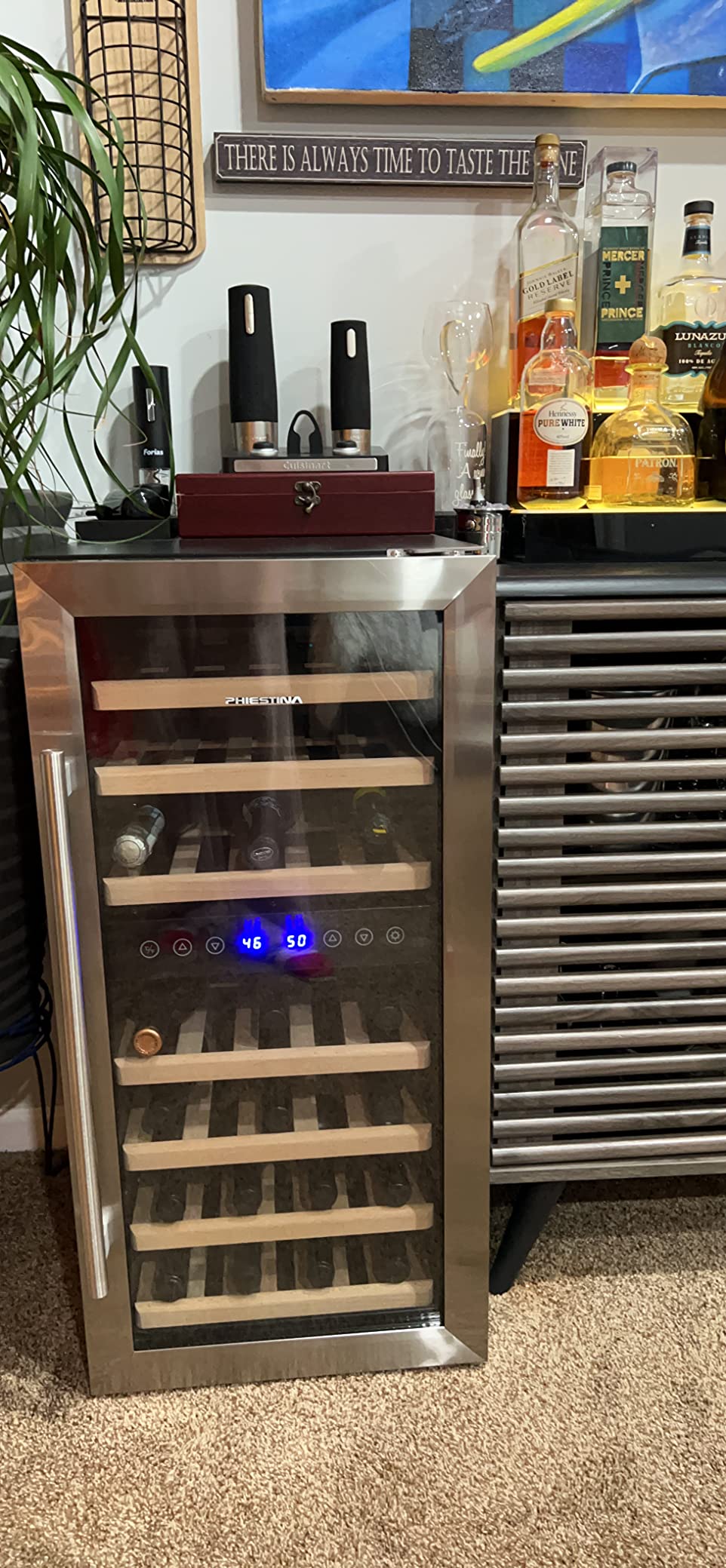 Phiestina 24 Inch Under Counter Wine Cooler - Built-In Dual
