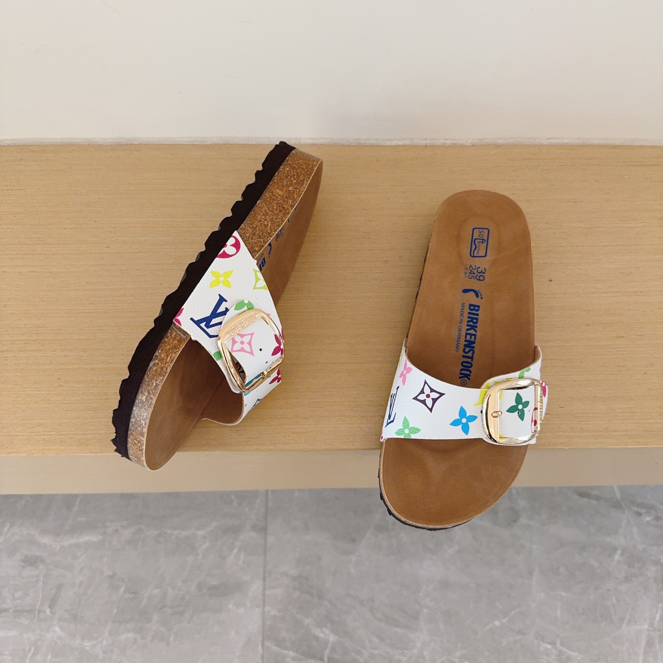 Birken-Style Big-Buckle Sandals