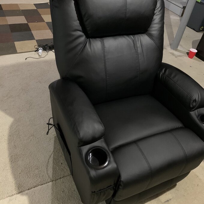 Faux Leather Power Lift Recliner Chair with Massage and Heating