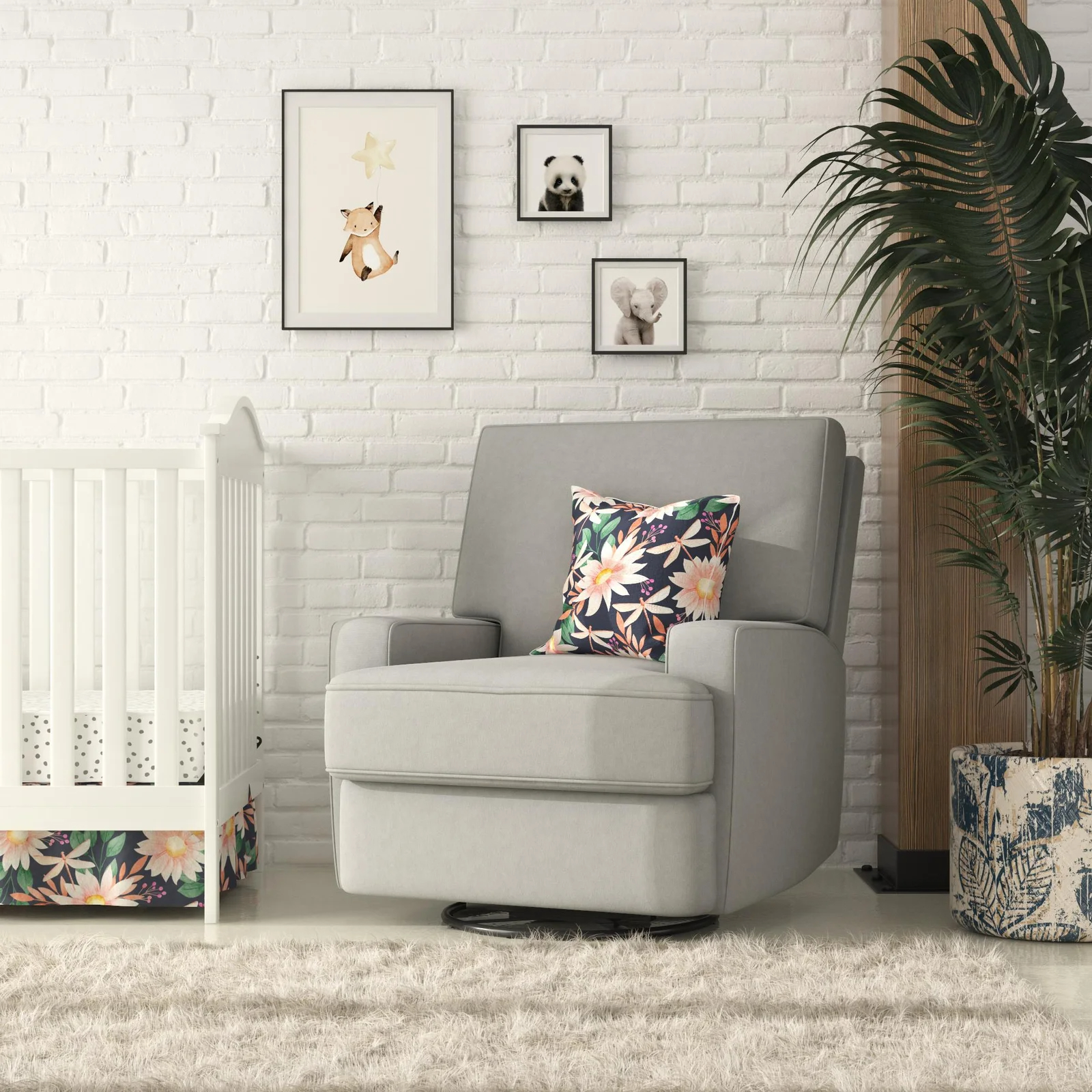 Abingdon Swivel Reclining Glider Nursery Chair