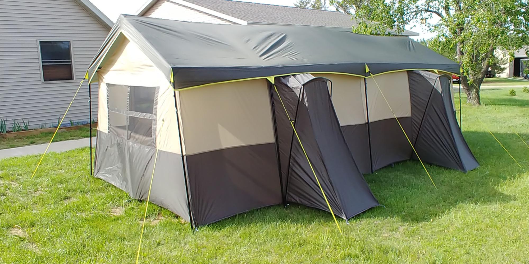 Spacious & Comfortable 12 Person Cabin Tent with 2 Closets