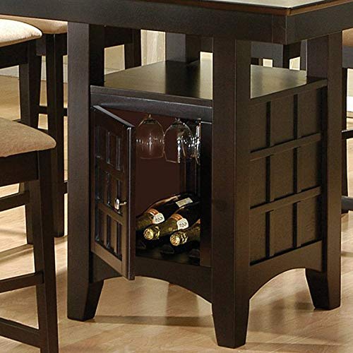 9 Piece Counter Height Storage Dining Table with Lazy Susan &