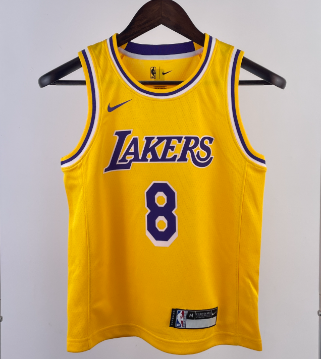 Teenager Kobe Bryant Los Angeles Lakers Swingman Jersey Yellow