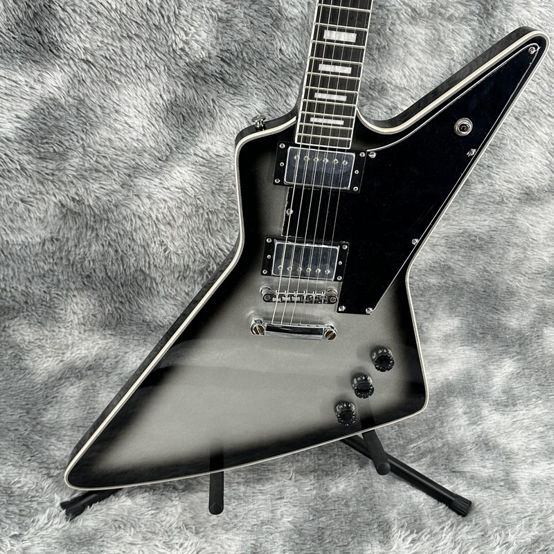 Explorer Electric Guitar Solid Body HH Pickups 6 Strings Fixed Bridge