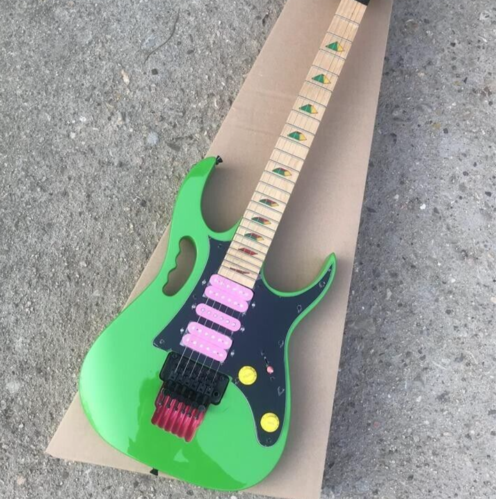 Hot Sale Guitar New Green 6-String Electric Guitar Pink Pickups Free Shipping