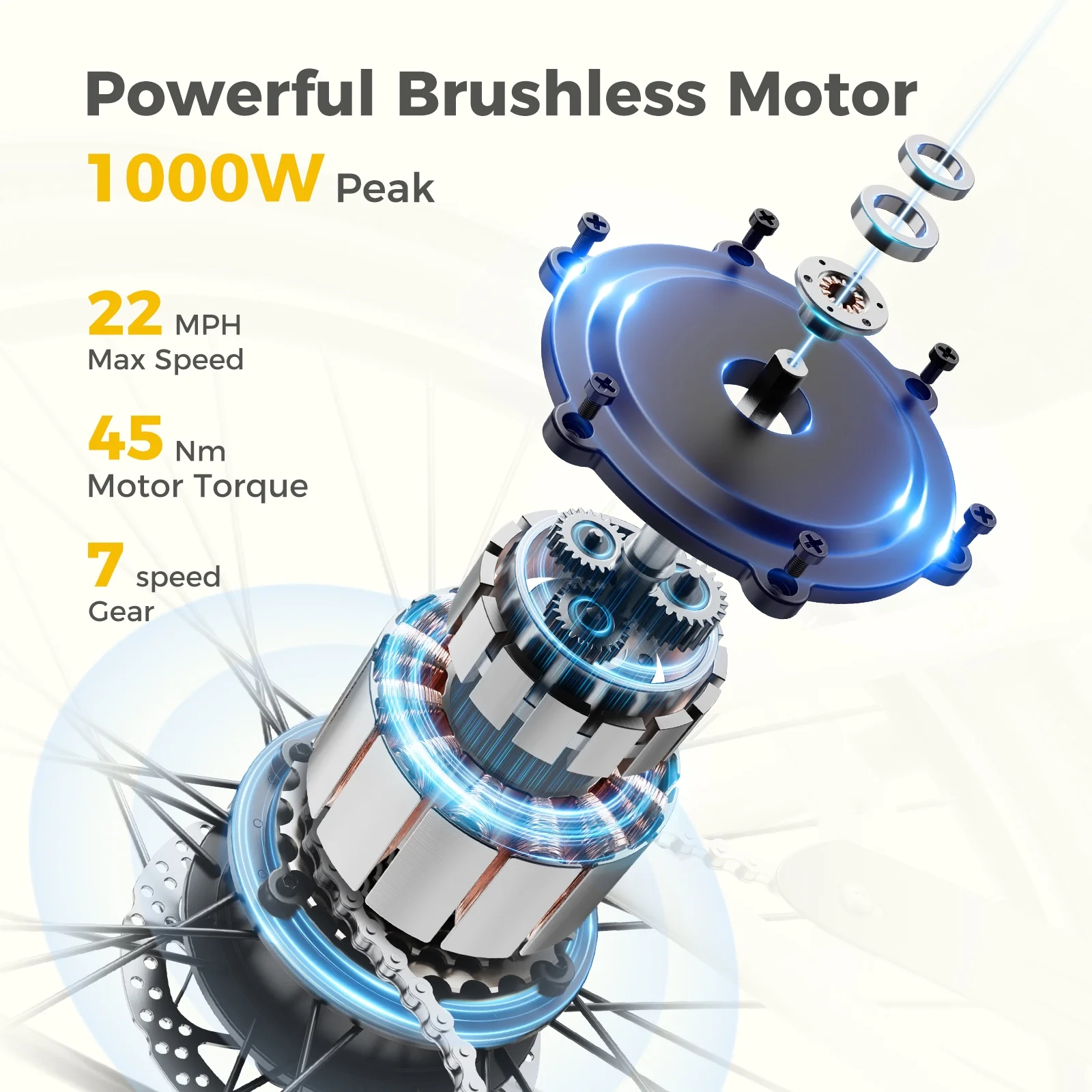 Jasion CB1 26in Electric Cruiser Bike, 500W, 450Wh
