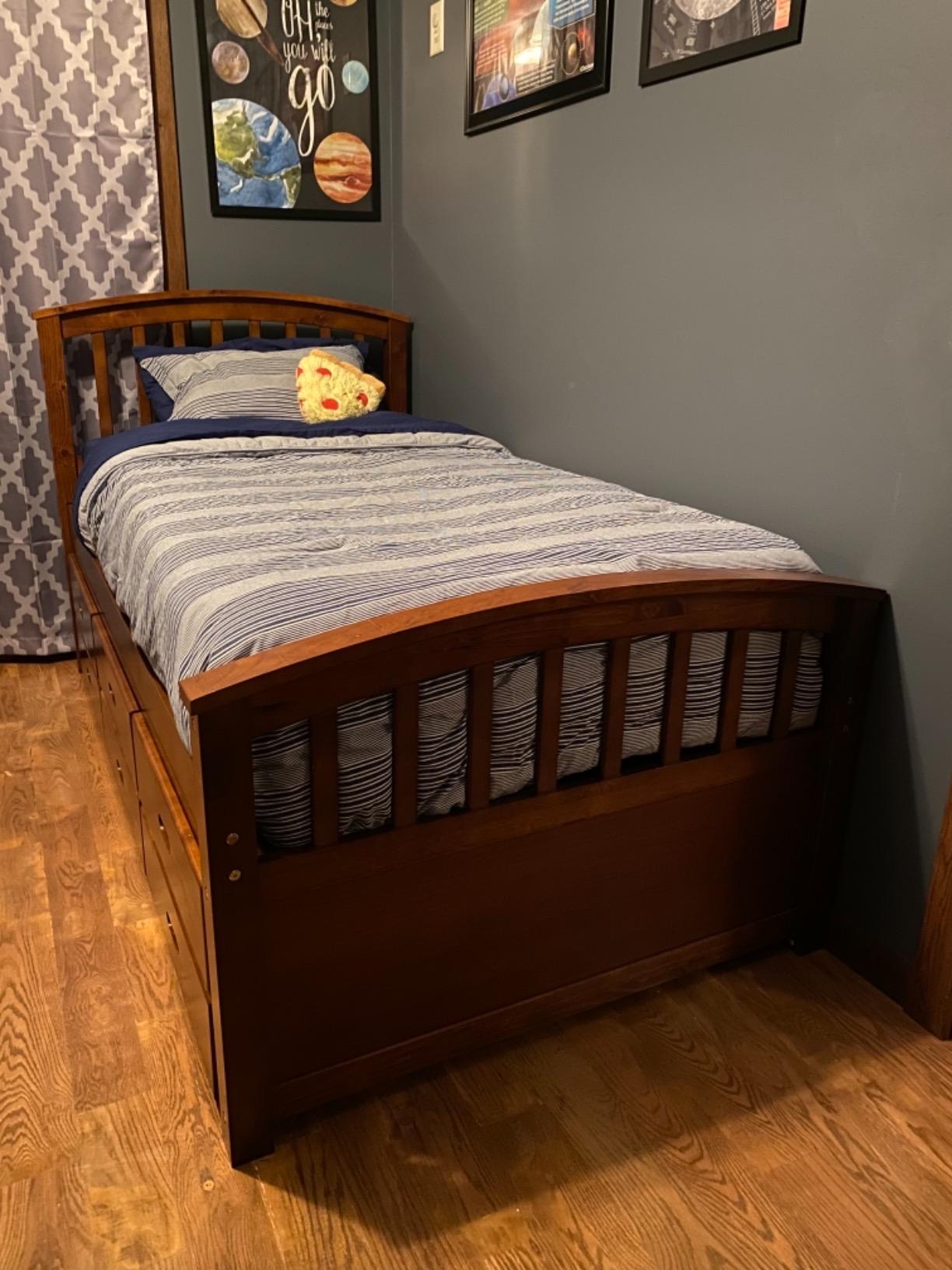 Harper & Bright Designs Twin Captain's Bed with Trundle and